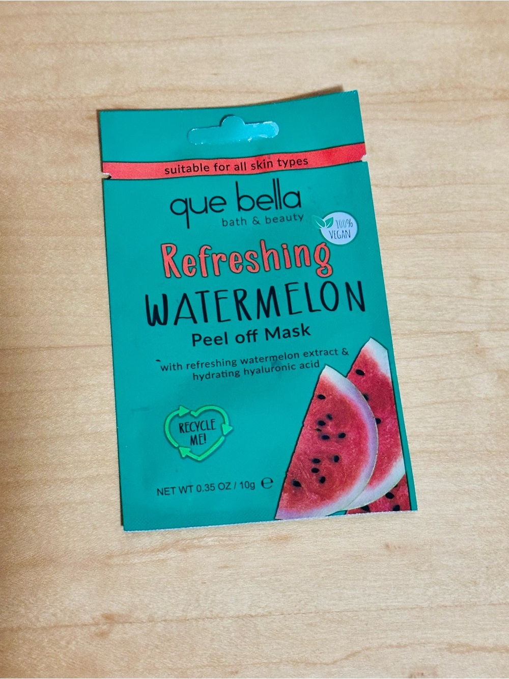 que bella Refreshing Watermelon Peel-Off Mask - Teal